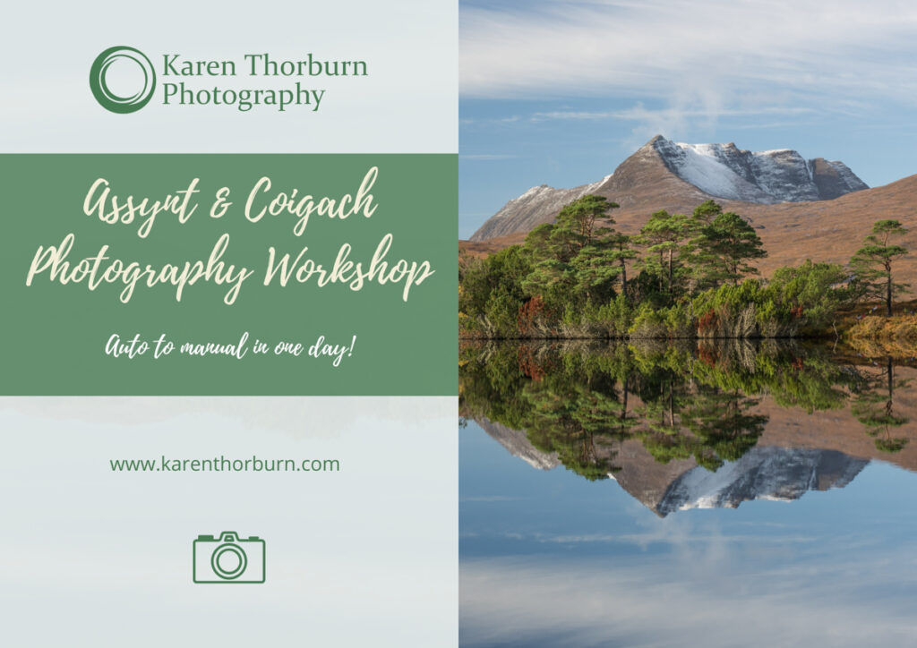 Front cover of an eBook for a photography workshop in Assynt and Coigach