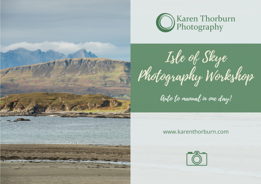 Isle of Skye photography workshop eBook cover showing mountains and sea